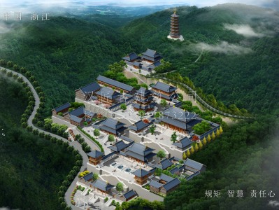 沧州龙王寺古建规划设计布局图